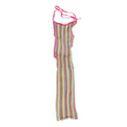SUBBLIME – 952341 Regenbogen Netz-Kleid One Size (Einheitsgröße)