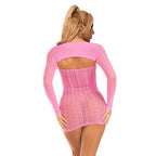 SUBBLIME – 952471 Netz-Kleid Rosa One Size (Einheitsgröße)
