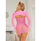 SUBBLIME – 952471 Netz-Kleid Rosa One Size (Einheitsgröße)