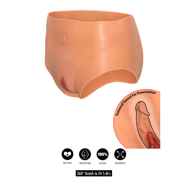 HIDDEN DESIRE - ALTER EGO OFFENER VAGINA-SLIP MIT HOHER TAILLE, FLEISCH
