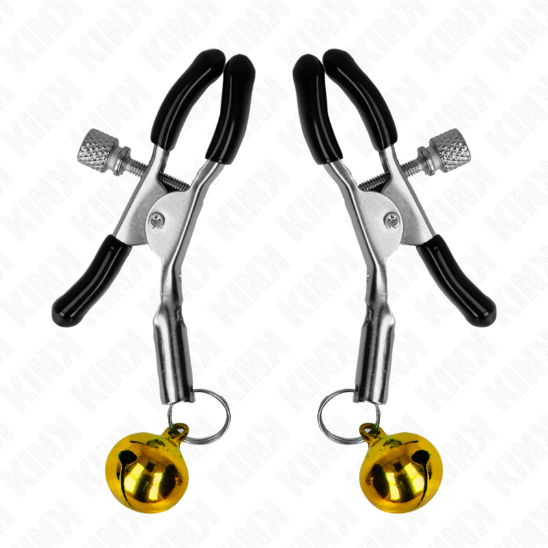 KINK – Goldene einzelne Glocken-Nippelklemme 6 cm