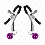 KINK – Lila Nippelklemme mit einzelnen Glocken 6 cm