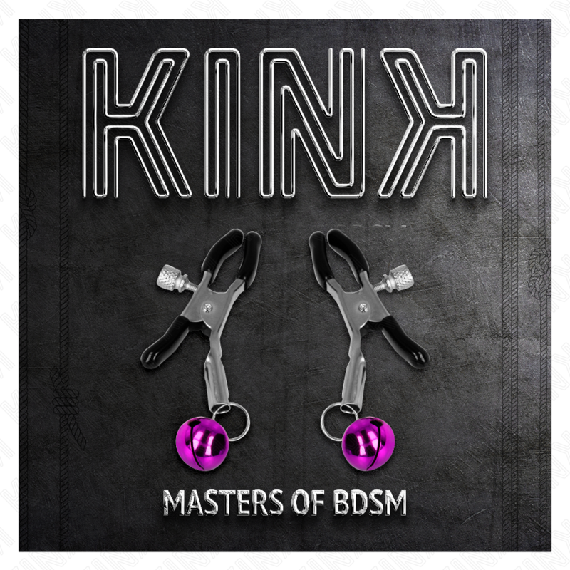 KINK – Lila Nippelklemme mit einzelnen Glocken 6 cm