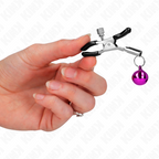 KINK – Lila Nippelklemme mit einzelnen Glocken 6 cm