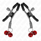 KINK – Doppelte Glocken-Nippelklammer rot 6 cm