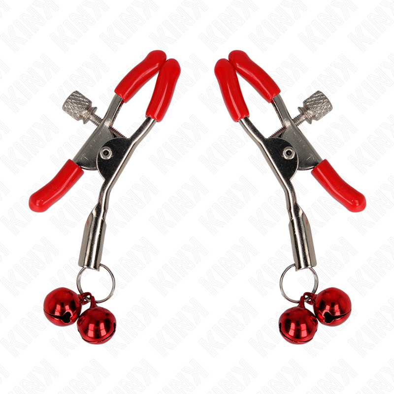 KINK – Rote Doppelte Glocken-Nippelklemme 6 cm