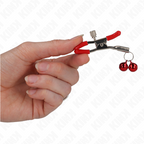 KINK – Rote Doppelte Glocken-Nippelklemme 6 cm