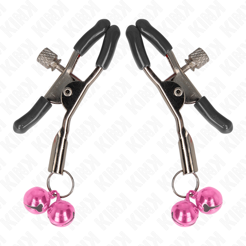 KINK – Doppelte Glöckchen-Nippelklammer rosa 6 cm