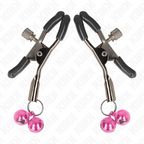 KINK – Doppelte Glöckchen-Nippelklammer rosa 6 cm