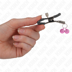 KINK – Doppelte Glöckchen-Nippelklammer rosa 6 cm