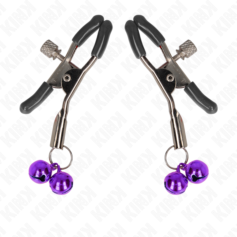 KINK – Doppelte Glocken-Nippelklammern lila 6 cm