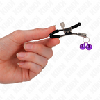 KINK – Doppelte Glocken-Nippelklammern lila 6 cm