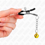 KINK – Goldene Jingle-Bell-Anhänger-Nippelklammern 6 cm
