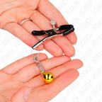 KINK – Goldene Jingle-Bell-Anhänger-Nippelklammern 6 cm