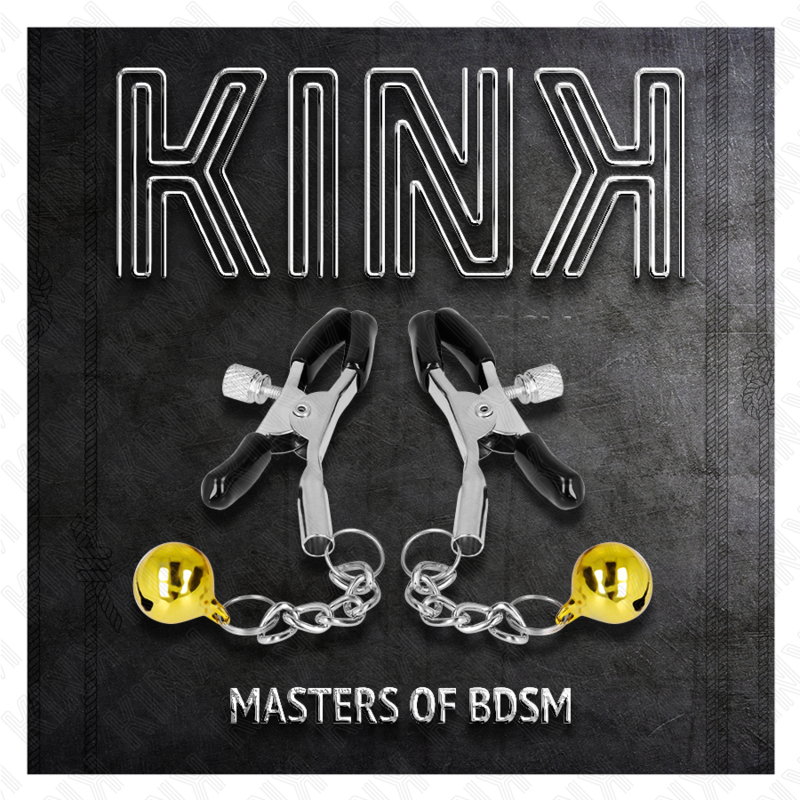 KINK – Goldene Jingle-Bell-Anhänger-Nippelklammern 6 cm
