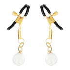 KINK – Glasperlen-Nippelklammern gold 6 cm