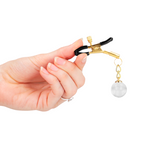 KINK – Glasperlen-Nippelklammern gold 6 cm