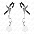 KINK – Glasperlen-Nippelklammern silber 6 cm