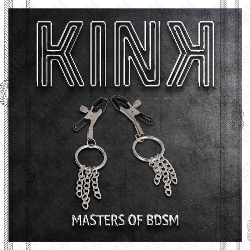 KINK – O-Ring Nippelklammer und kleine Kette silber 6 cm