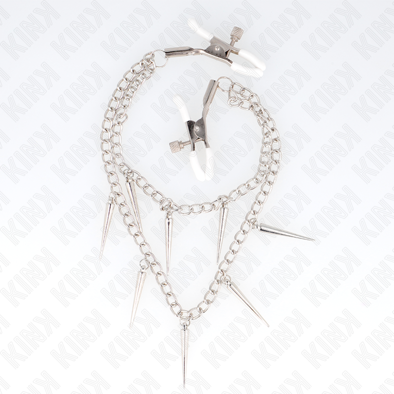KINK – Nippelklammern mit Spike-Ketten 30 cm