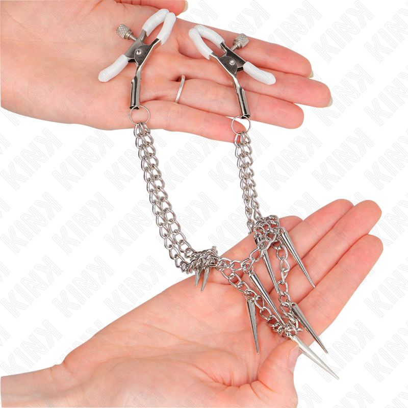 KINK – Nippelklammern mit Spike-Ketten 30 cm
