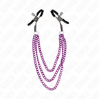 KINK – Nippelklammern mit 3 Ketten lila 20/23/28 cm