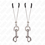 KINK – Dünne Haken-Nippelklammern silber 7 cm