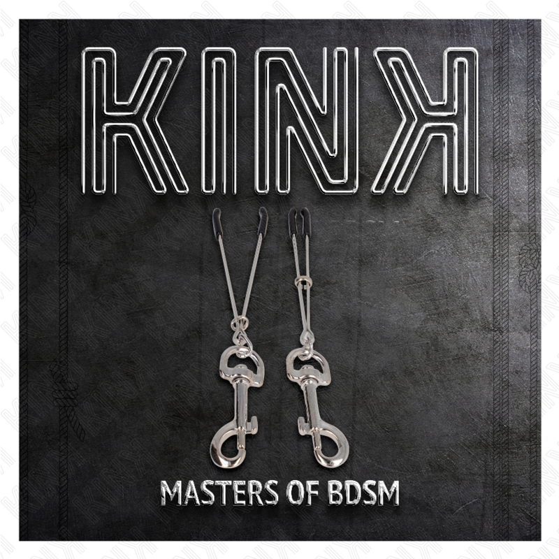KINK – Dünne Haken-Nippelklammern silber 7 cm