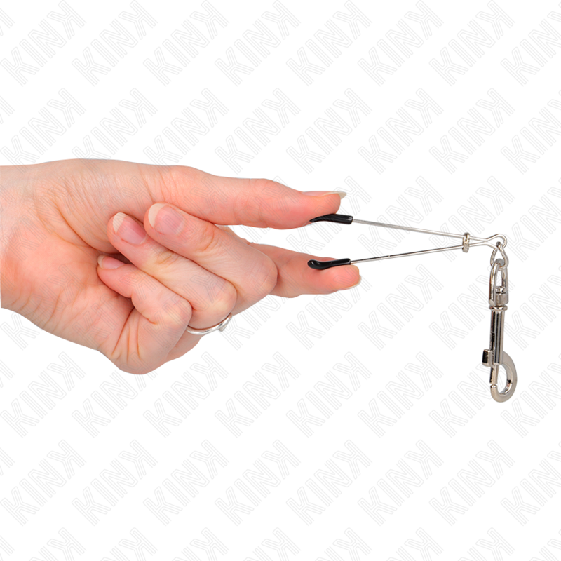 KINK – Dünne Haken-Nippelklammern silber 7 cm