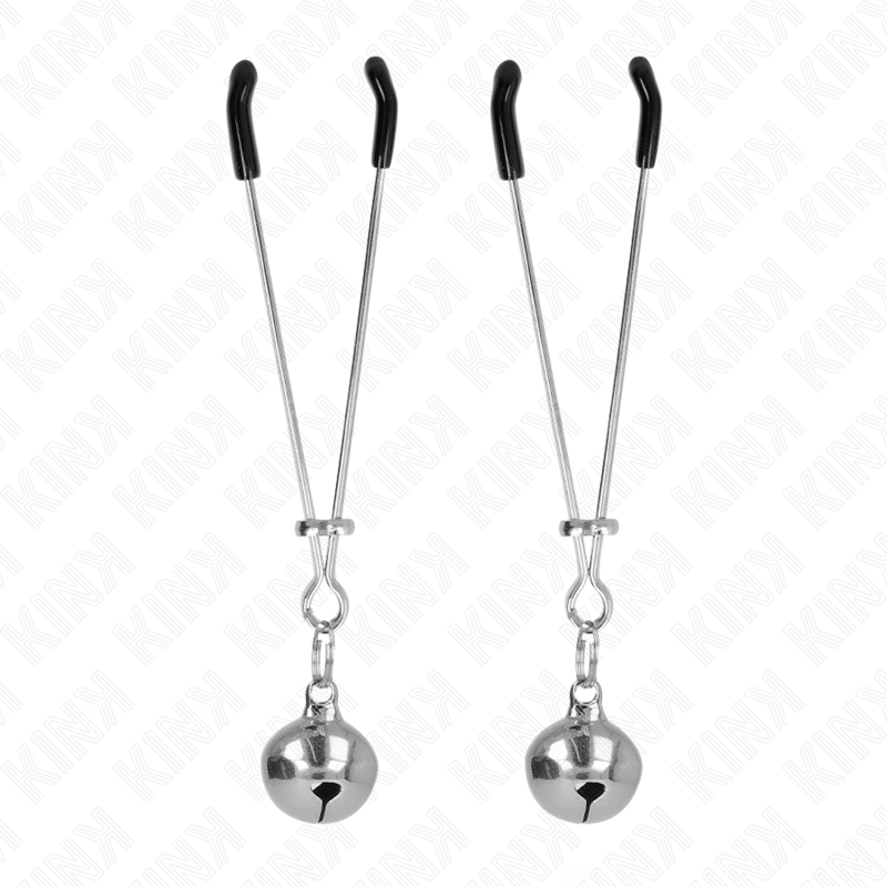 KINK – Dünne Glocken-Nippelklammern silber 7 cm