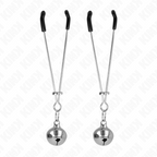KINK – Dünne Glocken-Nippelklammern silber 7 cm