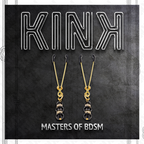 KINK – Goldene dünne Nippelklemmen mit 3 schwarzen Glasperlen 7 cm