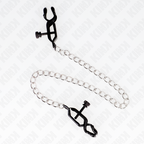 KINK – Flache Ketten-Nippelklammern silber 30 cm