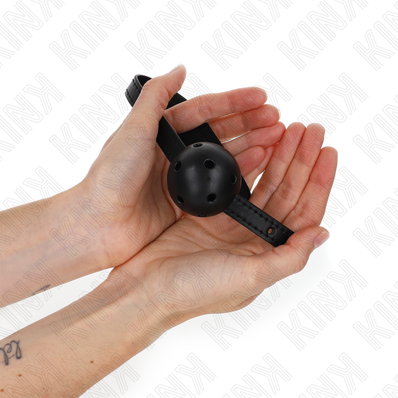 KINK – Simplicity schwarzer atmungsaktiver Ball 4,5 cm Gag 62 x 1,5 cm