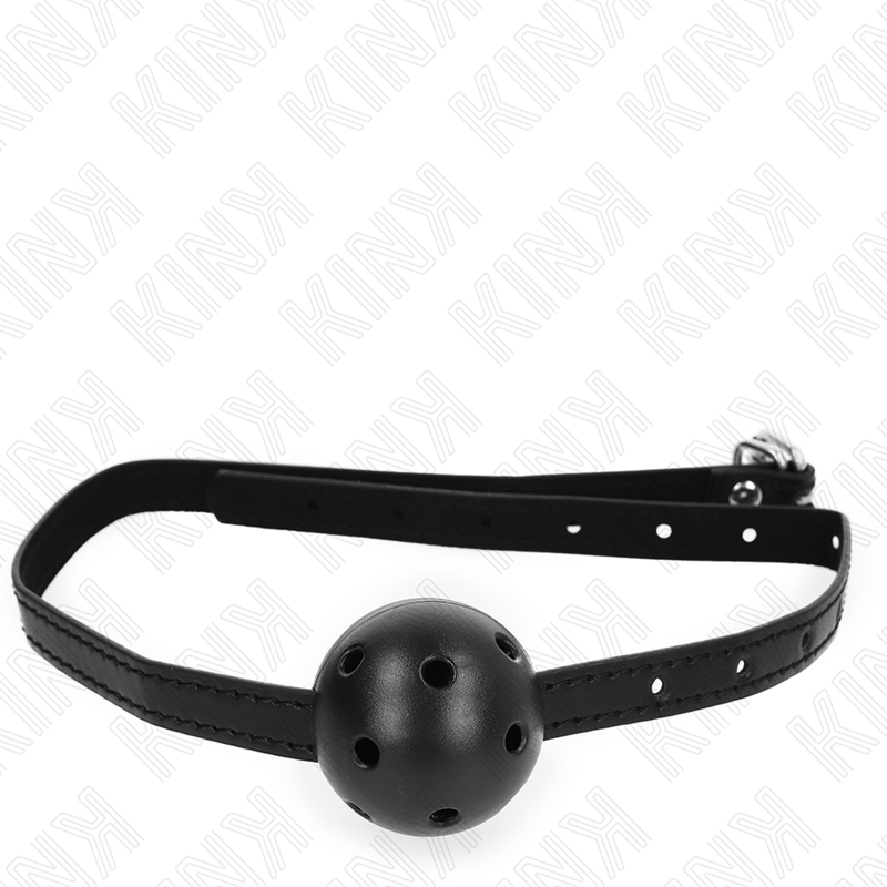 KINK – Simplicity schwarzer atmungsaktiver Ball 4,5 cm Gag 62 x 1,5 cm