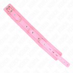 KINK - HALSBAND MIT LEINE 65 CM MIT EINSCHRÄNKUNGEN ROSA 36-42 CM X 5,5 CM