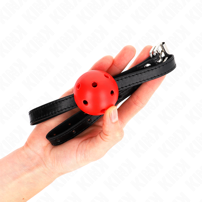 KINK – Simplicity rot atmungsaktiver 4,5 cm Ball Gag 62 x 1,5 cm