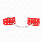 KINK - ARMBÄNDER MIT DOPPELTER REIHE VERSTELLBARER NIETEN ROT