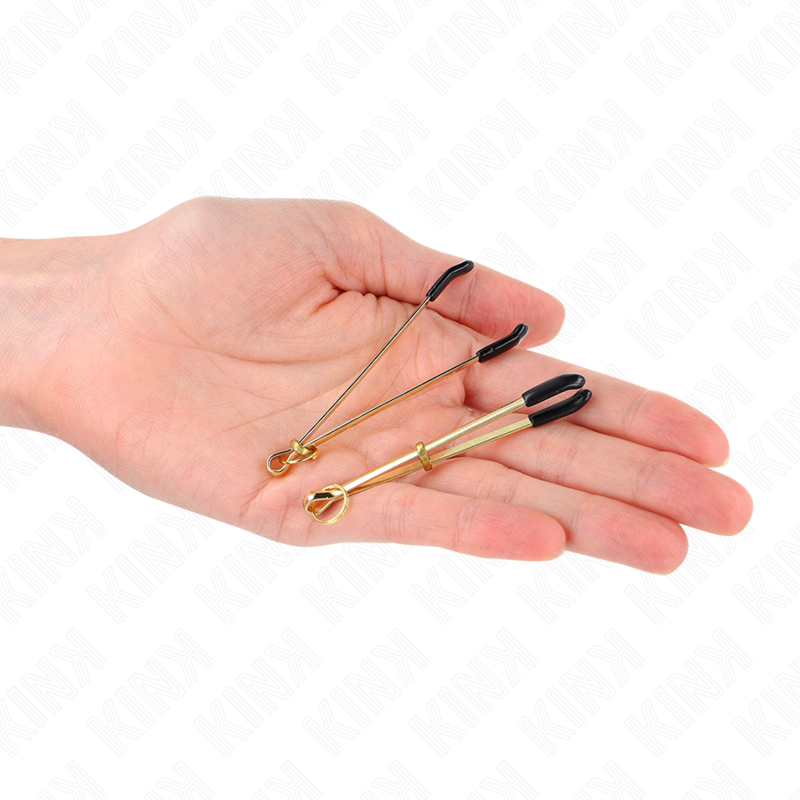 KINK – Dünne Nippelklammern gold 7 cm
