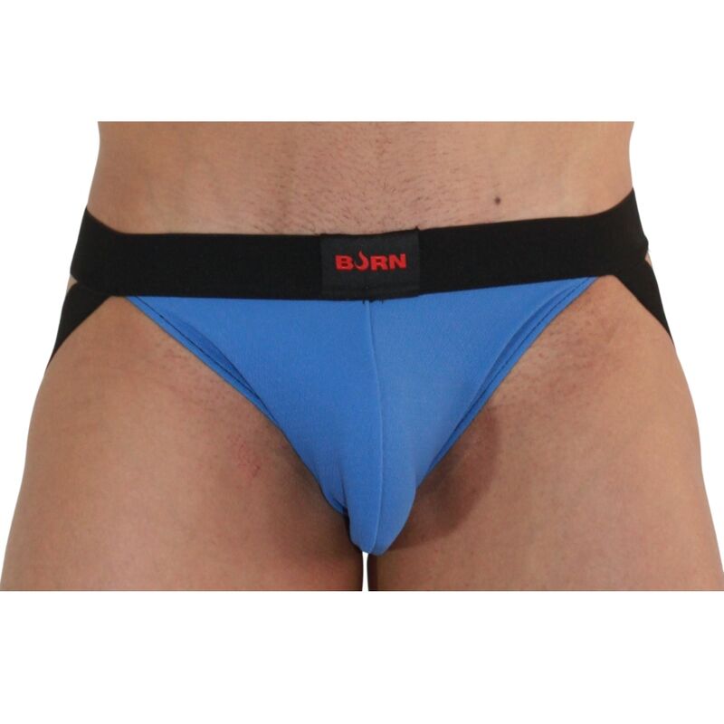 BURN – 008 Herren-Jockstrap, Blau/Schwarz, Größe S