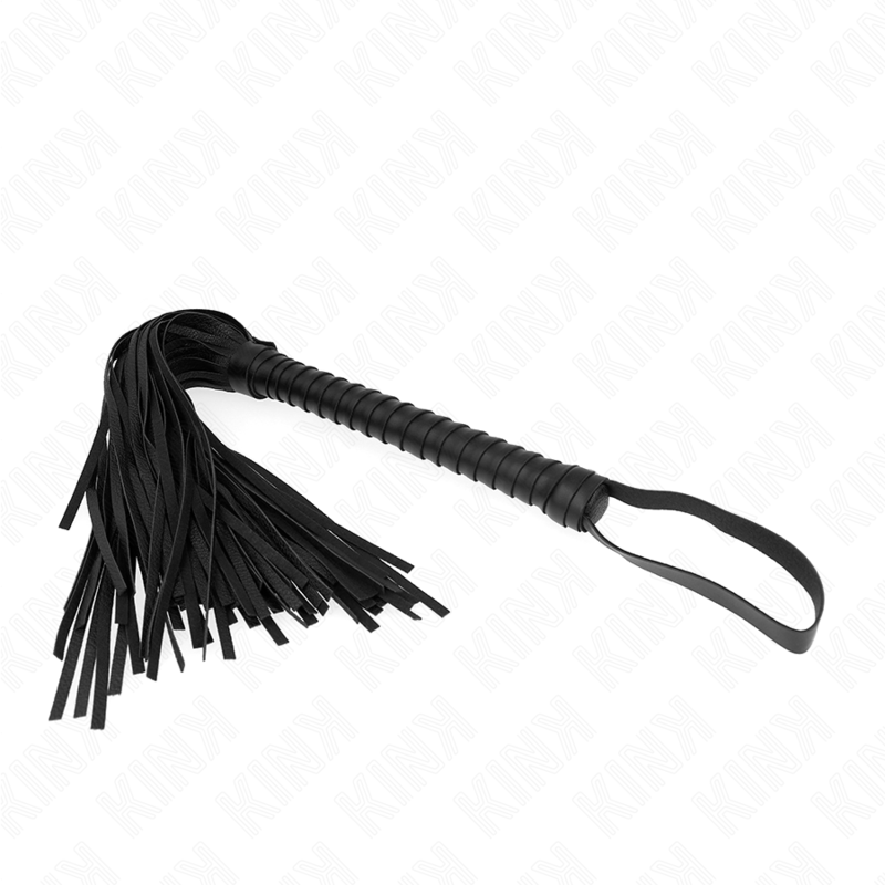 KINK – Peitsche mit schwarzem strukturiertem Griff 48,5 cm