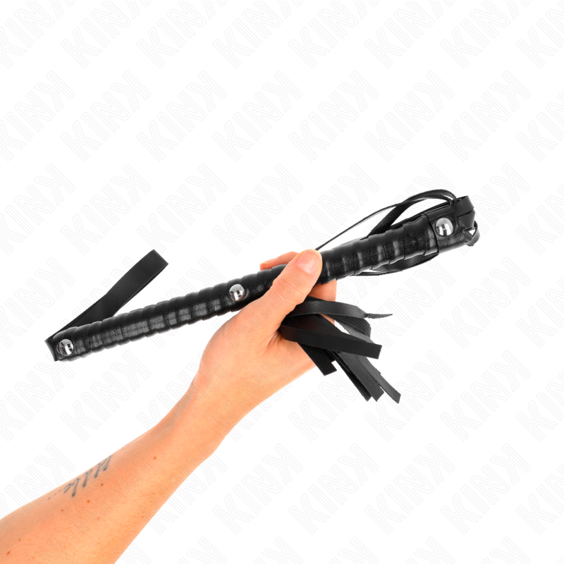 KINK – Peitsche mit schwarzem strukturiertem Griff 48,5 cm