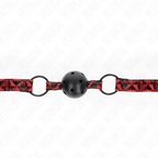 KINK – Rautenmuster Ball 4,5 cm Gag Modell 2 64,5 cm verstellbar 42–60 cm