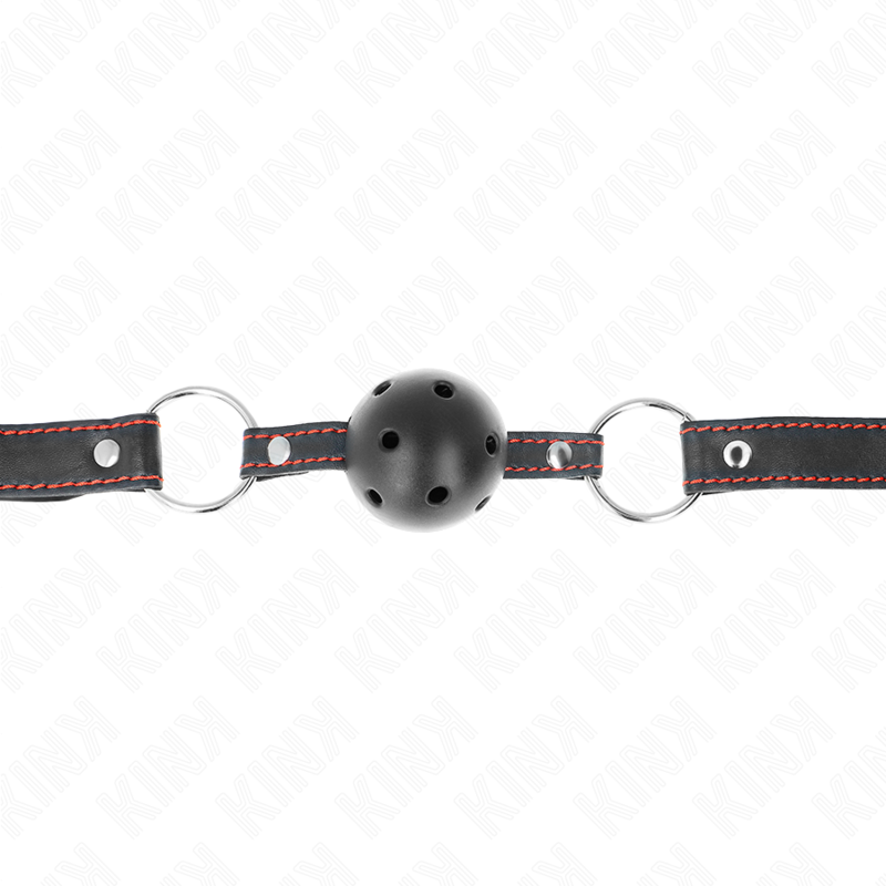 KINK – Hohlharter schwarzer Ballknebel Modell 2 65 x 2,5 cm