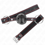 KINK – Hohlharter schwarzer Ballknebel Modell 2 65 x 2,5 cm