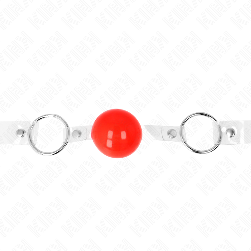 KINK – Roter transparenter PVC Ball 4 cm Knebel verstellbar