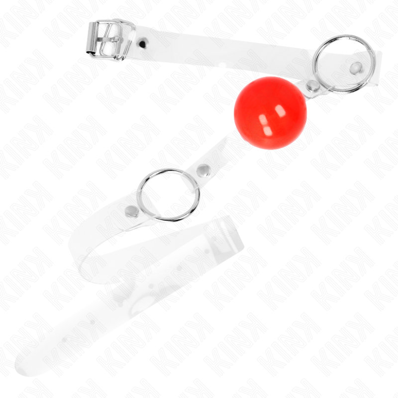 KINK – Roter transparenter PVC Ball 4 cm Knebel verstellbar