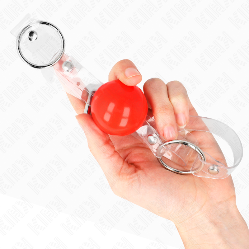 KINK – Roter transparenter PVC Ball 4 cm Knebel verstellbar