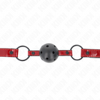 KINK – Glänzender Kunstlederball 4,5 cm Knebel 63,5 x 2 cm verstellbar 41–59 cm