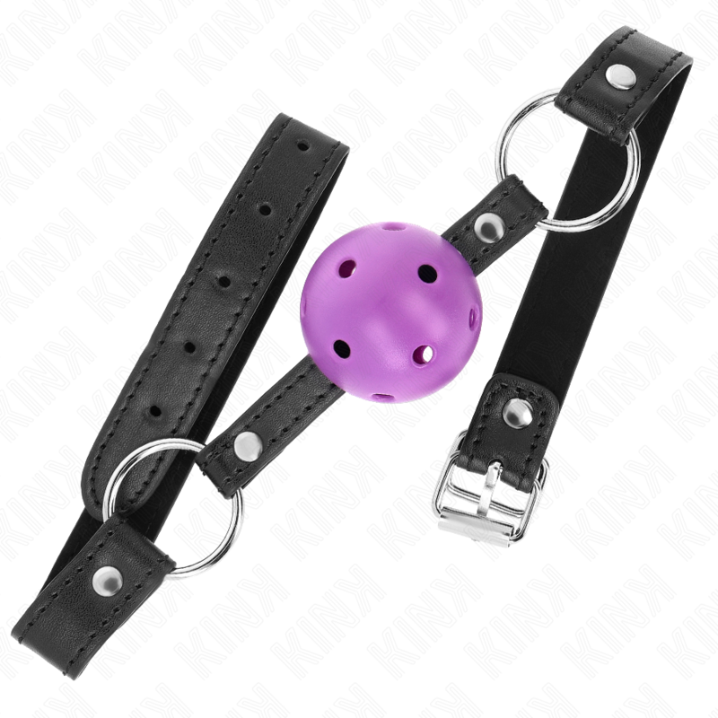 KINK – Hohlharter lila Kugel 4,5 cm Knebel 63,5 x 2 cm